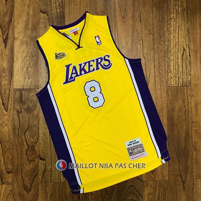 Maillot Los Angeles Lakers Kobe Bryant NO 8 Icon 1999-00 Finals Bound Jaune